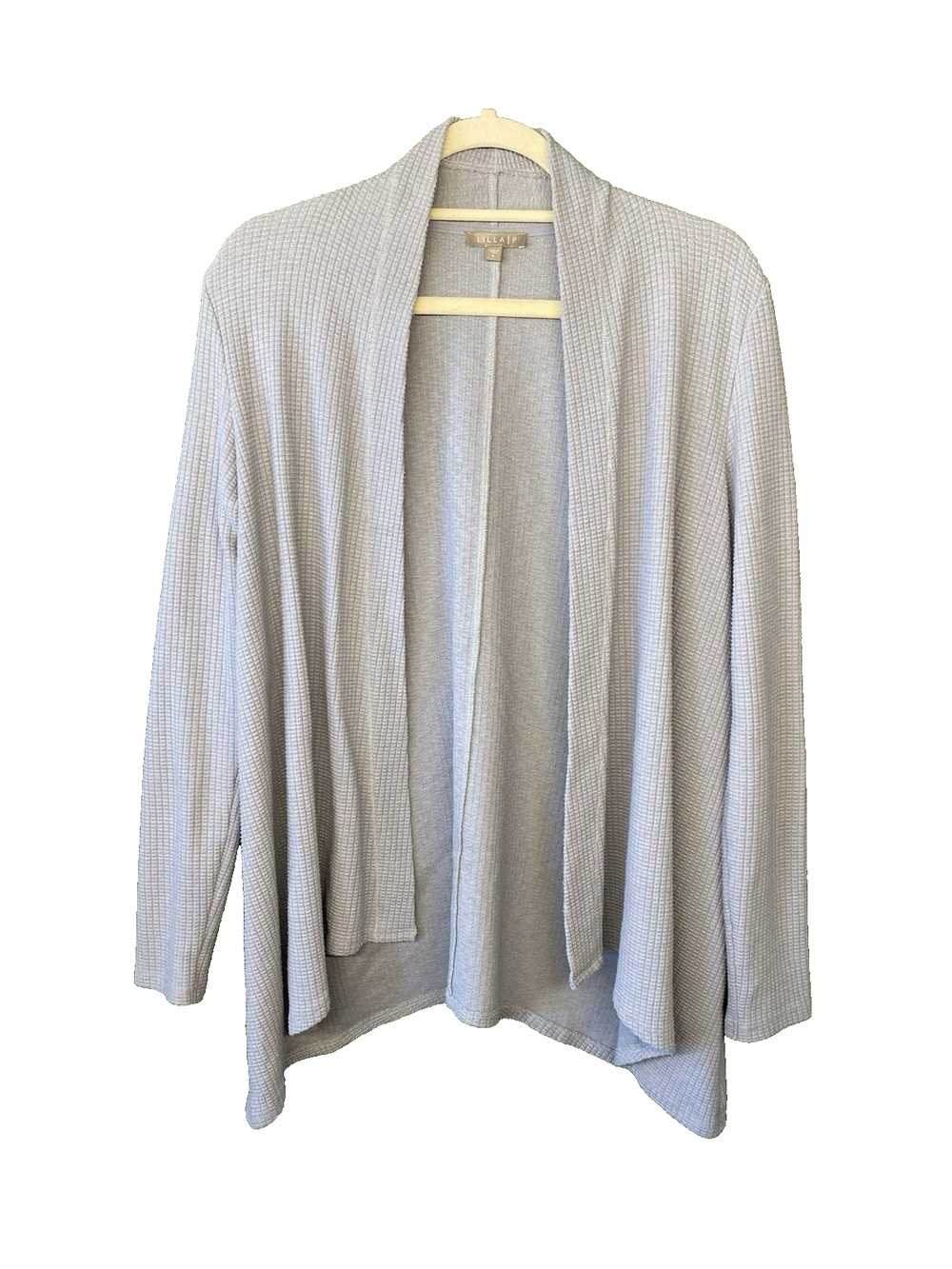 Lilla P Cardigan Womens Small Gray Gauze Cotton Coastal Long Sleeve Open Front